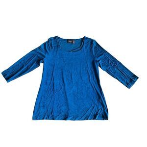 Chico’s ~ traveler’s collection ~ Turquosie 3/4 sleeved top ~ size 0 (4/S)